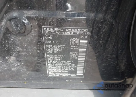 2019 Nissan Rogue Sv from USA, damaged, VIN KNMAT2MT3KP512549